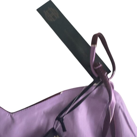 HOUSE OF HARLOW Purple Patterned Satin Crop Top Size Medium NEW NWT - Picture 7 of 7